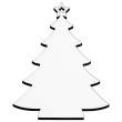 Sublimation MDF3 Christmas Ornament - Christmas Tree with Star - Pack of 4
