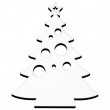 Décoration de Noël pour sublimation - Sapin avec étoile et boules de Noël - Lot de 4 unités