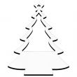Décoration de Noël sublimable MDF 3mm - Sapin avec étoile et fenêtre - Lot de 4