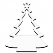 Sublimation MDF3 Christmas Ornament - Christmas Tree with Star and Window - Pack of 4