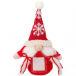 Christmas Gnome Ornament with Photo - Red