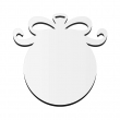 Boule avec ruban de Noël à suspendre MDF 3mm sublimable