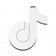 Décoration suspendue de Noël MDF3 sublimable série Réseaux Sociaux - TikTok - Lot de 5 unités