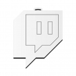 Décoration suspendue de Noël MDF3 sublimable série Réseaux Sociaux - Twitch - Lot de 5 unités
