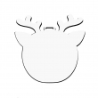 Sublimation MDF Christmas Ornament 3mm - Reindeer 11 cm - Pack of 4