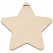 Sublimable Natural Wood Christmas Hanging Ornament - Star