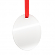 Sublimation Acrylic Christmas Ornament with Ribbon - Oval - Pack of 5