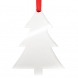 Sublimation Acrylic Christmas Ornament with Ribbon - Tree - Pack of 5