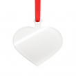 Sublimation Acrylic Christmas Ornaments - Heart - Pack of 5