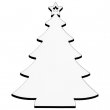 Décoration de Noël sublimable MDF 3mm - Sapin avec étoile - Lot de 4