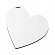 Sublimation MDF Christmas Ornament 3mm - Double Sided Heart - Pack of 5