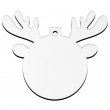 Sublimation MDF Christmas Ornament 3mm - Reindeer 10 cm - Pack of 4