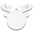 Décoration de Noël à suspendre MDF 3mm sublimable série Traditionelles - Renne 10 cm - Lot de 4