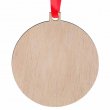 Décoration suspendue de Noël en bois naturel sublimable - Boule Ø7cm