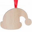 Décoration suspendue de Noël en bois naturel sublimable - Bonnet
