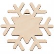 Décoration suspendue de Noël en bois naturel sublimable - Flocon de neige