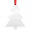 Décoration de Noël à suspendre en acrylique sublimable avec ruban - Sapin - Lot de 5