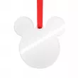 Décoration de Noël à suspendre en acrylique sublimable avec ruban - Mickey - Lot de 5