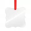 Adorno colgante navideño acrílico sublimable con cinta Cuadrado - Pack 5 uds