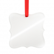 Adorno colgante navideño acrílico sublimable con cinta Cuadrado - Pack 5 uds