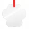 Adorno colgante navideño acrílico sublimable con cinta Huella - Pack 5 uds