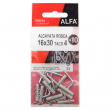 Alcayata rosca de 16x30mm con taco de Ø4mm - Pack de 10 uds