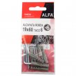 Pitons à vis de 19x60mm avec cheville de Ø6mm - Pack de 6 pcs