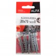 Pitons à vis de 20x70mm avec cheville de Ø8mm - Pack de 4 pcs