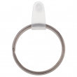 Porte-clés rond en acier nickelé Ø3cm avec fermoir en plastique - Pack 50 pcs
