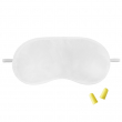 White Sublimable Eye Mask - Travel set with earplugs