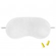 Antifaz blanco para sublimación - Set de viaje con tapones