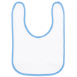 Baby Bib - Cotton - White and Blue