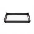 Plateau de service en bois MDF sublimable - 22,5x35,2cm - Noir