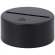 Multi-coloured LED Light Plastic Round Stand - Black