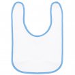 Baby Bib - Cotton - White and Blue