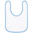 Baby Bib - Cotton - White and Blue