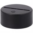 Multi-coloured LED Light Plastic Round Stand - Black