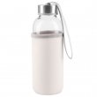 Bidón de cristal 420ml con funda Soft Shell blanca sublimable