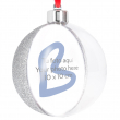Extra Large Christmas Bauble - Silver Glitter