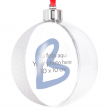 Extra Large Christmas Bauble - White Glitter