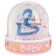 Bola de nieve rosa bebé