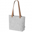 Bolsa gris 42x30cm fieltro reciclado sublimable con asas polipiel
