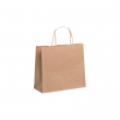 Bolsa de papel reciclado kraft de 22 x 23 x 9 cm - Pack de 10 uds