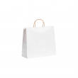 Bolsa de papel reciclado blanca de 22 x 23 x 9 cm - Pack de 10 uds