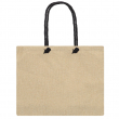 Sublimation Bag jute imitation with handles from cord - Black