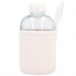 Jerrycan en verre 600 ml avec manchon Soft Shell blanc sublimable 