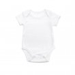 Body bébé pour sublimation à manches courtes - Toucher coton - Taille 0-3 mois