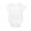 Body bébé pour sublimation à manches courtes - Toucher coton - Taille 3-6 mois