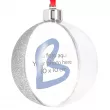 Extra Large Christmas Bauble - Silver Glitter