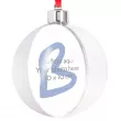 Extra Large Christmas Bauble - White Glitter
